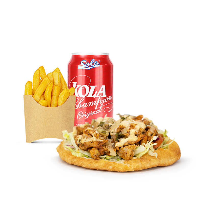 Menu bokit poulet rôti